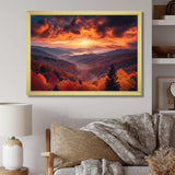 Tennessee Great Smoky Mountains Sunset I - Landscapes Canvas Wall Art