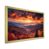 Tennessee Great Smoky Mountains Sunset I - Landscapes Canvas Wall Art