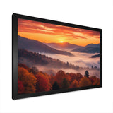 Tennessee Great Smoky Mountains Sunset II - Landscapes Canvas Wall Art