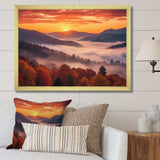 Tennessee Great Smoky Mountains Sunset II - Landscapes Canvas Wall Art