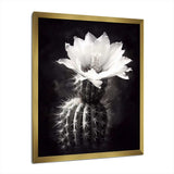 Black White Cactus Minimal Collage - Floral Canvas Wall Art