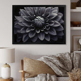 Black White Dahlia Garden Palette I - Floral Canvas Wall Art