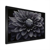 Black White Dahlia Garden Palette I - Floral Canvas Wall Art