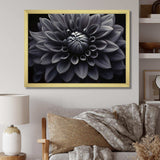 Black White Dahlia Garden Palette I - Floral Canvas Wall Art