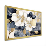 White Gold Hydrangea Blooms Heaven II - Floral Canvas Wall Art