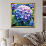 Blue Green Hydrangea Bloom - Floral Canvas Wall Art