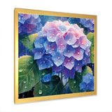 Blue Green Hydrangea Bloom - Floral Canvas Wall Art