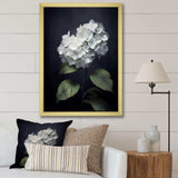 Black White Blooms Of Hydrangea - Floral Canvas Wall Art