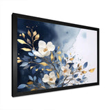 White Blue Lilac Blooms - Floral Canvas Wall Art