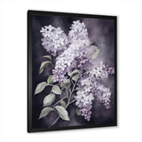 Purple Green Lilacs Fragrants Blossum - Floral Canvas Wall Art