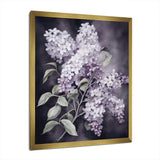 Purple Green Lilacs Fragrants Blossum - Floral Canvas Wall Art