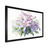 Purple Green Lily Symphony I - Floral Canvas Wall Art