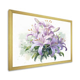 Purple Green Lily Symphony I - Floral Canvas Wall Art