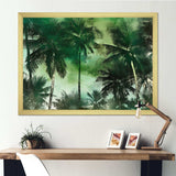 Monochrome Palm Tree Paradise I - Floral Canvas Wall Art