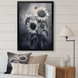 Black White Golden - Floral Canvas Wall Art