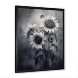 Black White Golden - Floral Canvas Wall Art