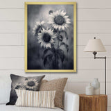 Black White Golden - Floral Canvas Wall Art