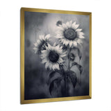 Black White Golden - Floral Canvas Wall Art