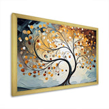 Yellow Grey Majestic Canopies Tree - Landscapes Canvas Wall Art