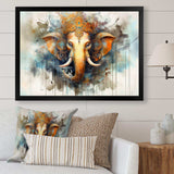 Vibrant Hinduisim Elephant I - Spiritual Canvas Wall Art