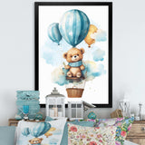 Nursery Bear Cub Children Dreams II - Animals Canvas Wall Art