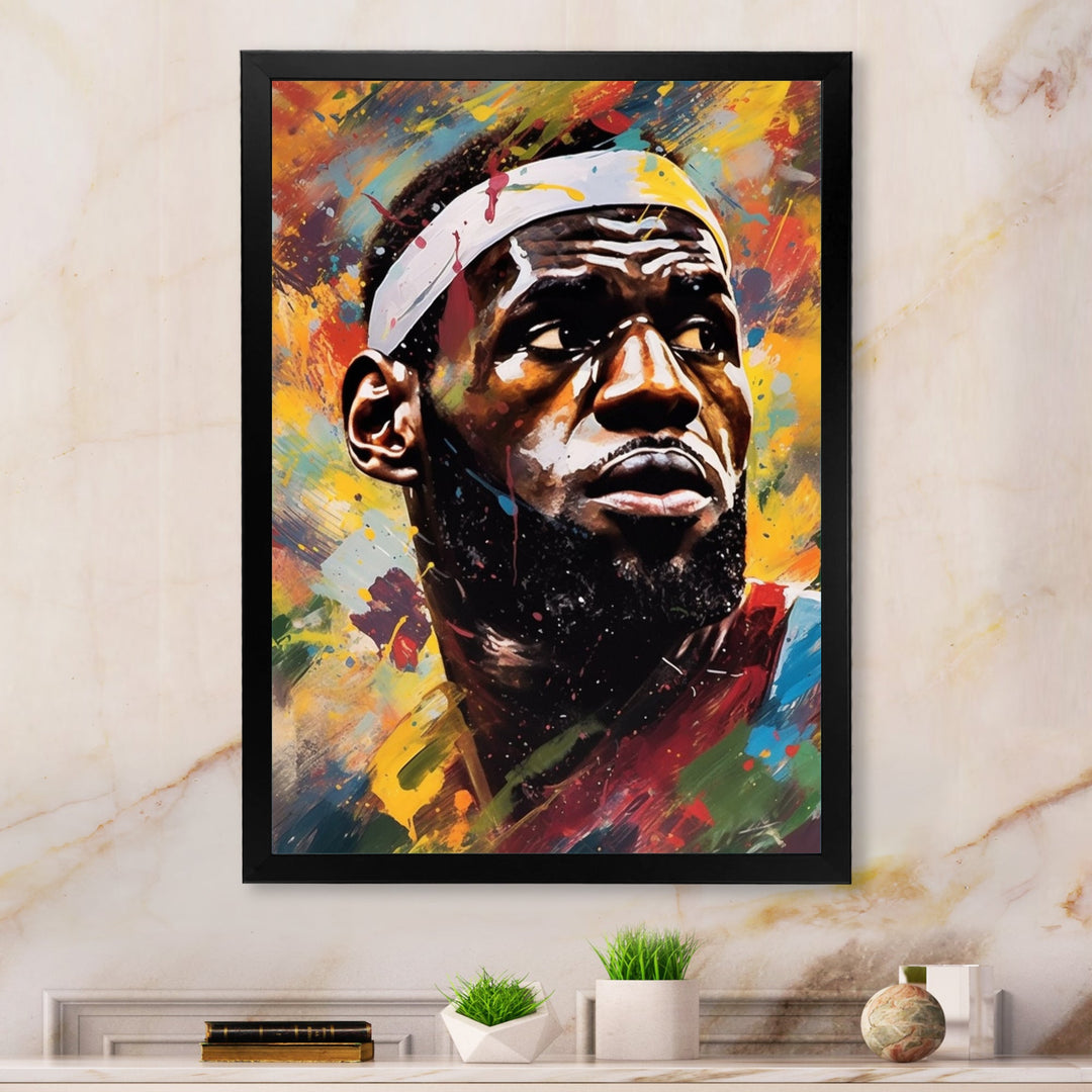 Le Bron Multicolor - Sport Basketball Canvas Wall Art