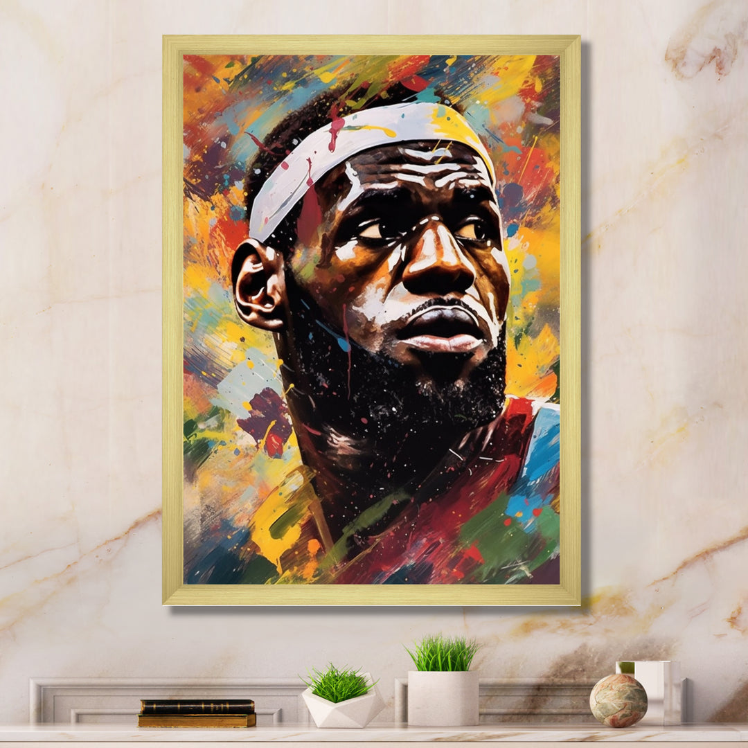 Le Bron Multicolor - Sport Basketball Canvas Wall Art