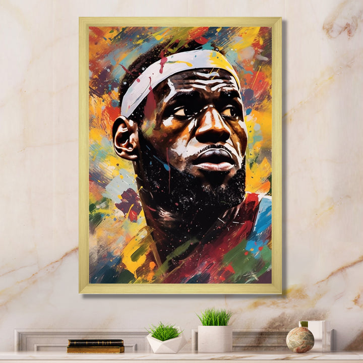 Le Bron Multicolor - Sport Basketball Canvas Wall Art