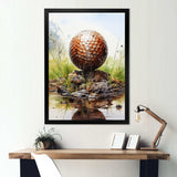 Minimalism Golf Ball II - Sports Canvas Wall Art