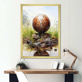 Minimalism Golf Ball II - Sports Canvas Wall Art