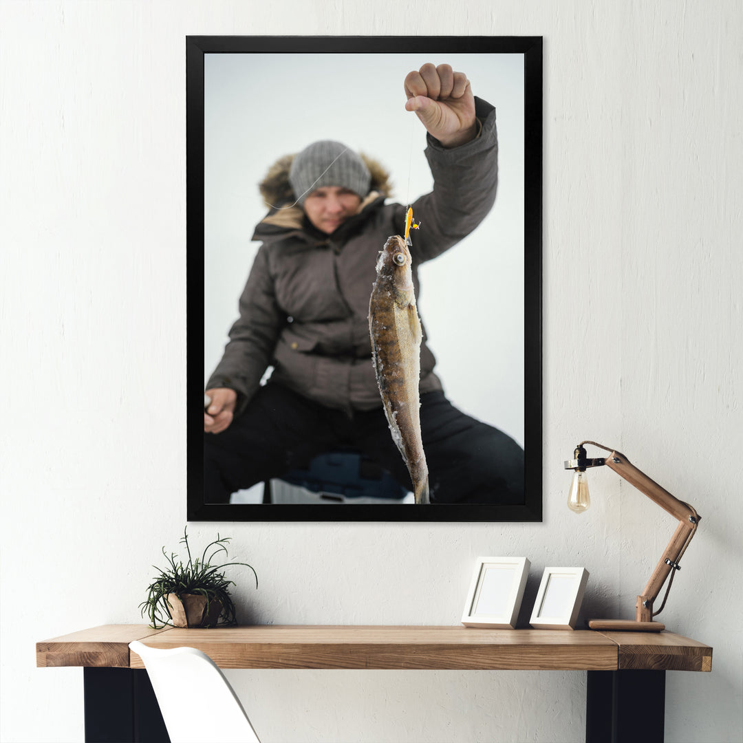 Winter Fishing Nautical Escapes - Hunting &amp; Fishing Canvas Wall Art