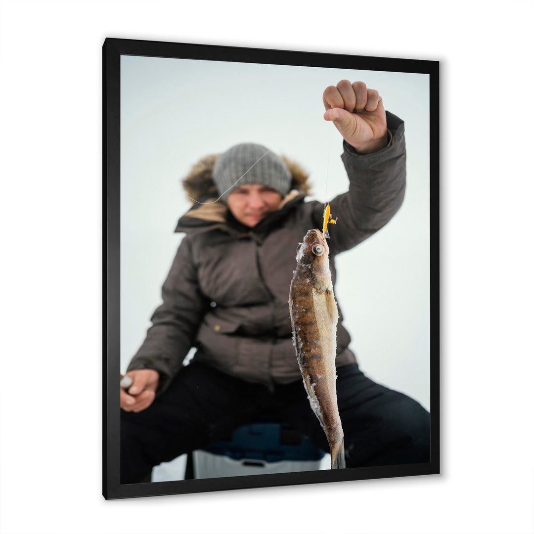 Winter Fishing Nautical Escapes - Hunting &amp; Fishing Canvas Wall Art