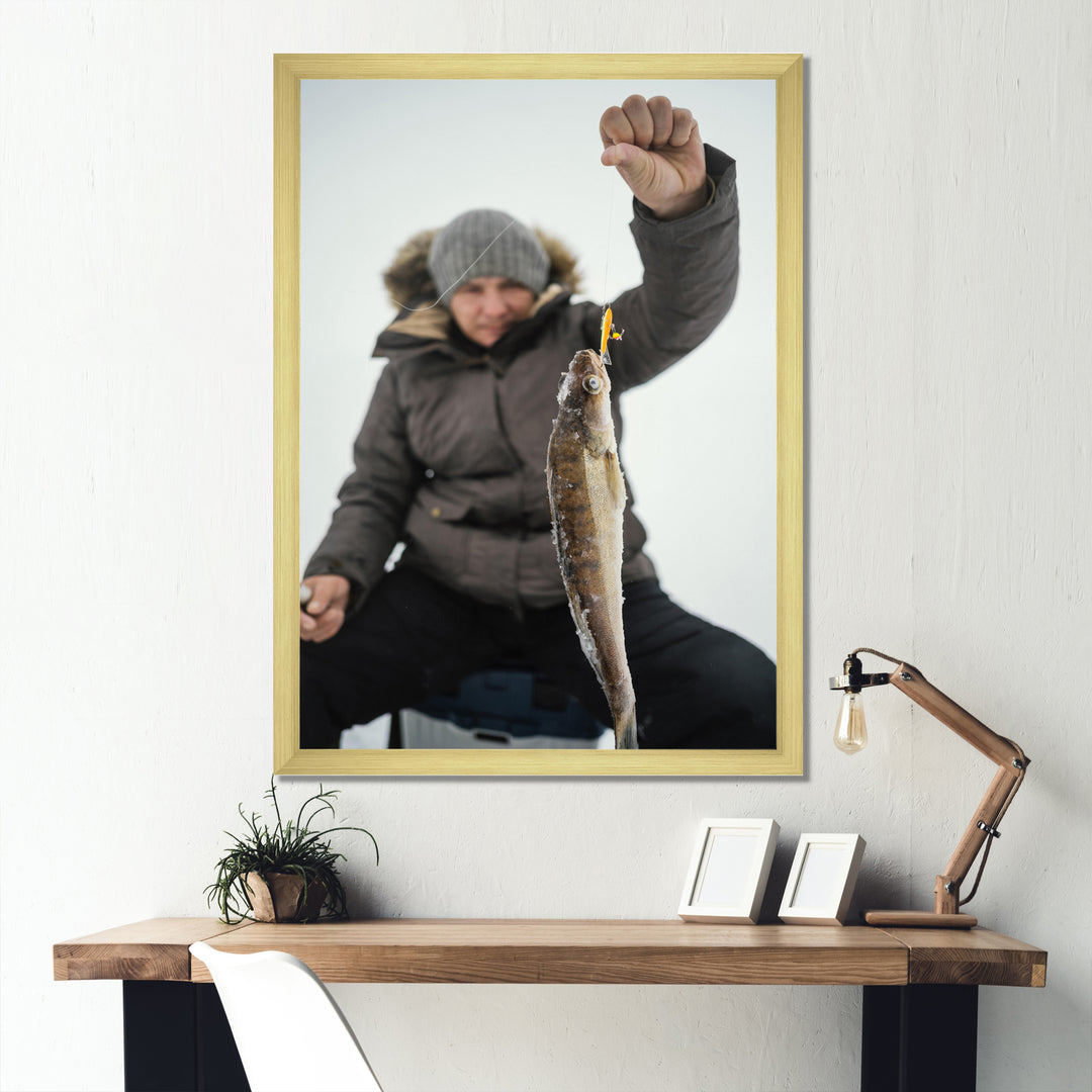 Winter Fishing Nautical Escapes - Hunting &amp; Fishing Canvas Wall Art