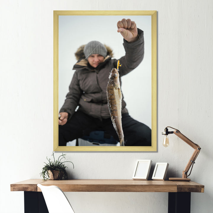 Winter Fishing Nautical Escapes - Hunting &amp; Fishing Canvas Wall Art