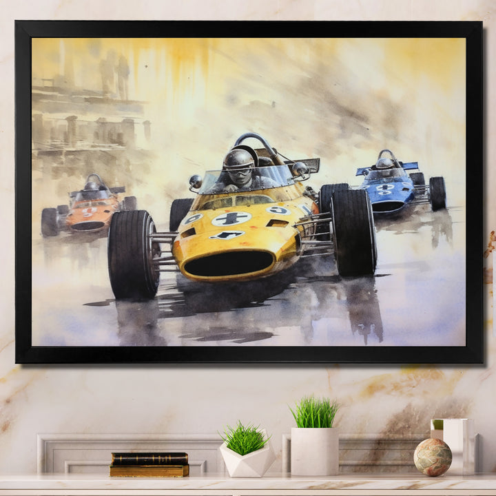 Vintage Formula Speedway Rush - Racing Canvas Wall Art