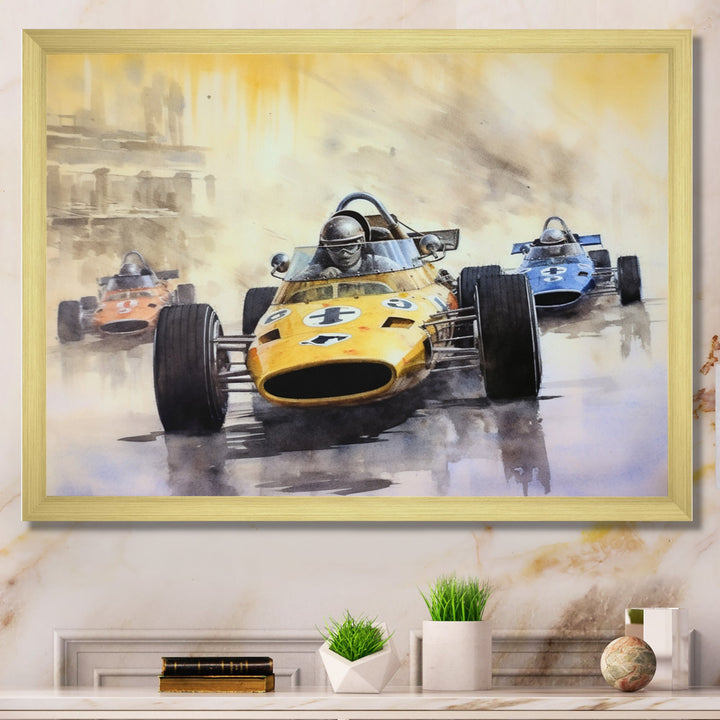 Vintage Formula Speedway Rush - Racing Canvas Wall Art