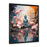 Floral Buddha In Meditation I - Spiritual Canvas Wall Art