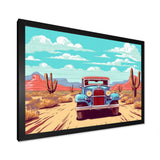 Old American Car In Nevada I - Car Old American Canvas Wall Art