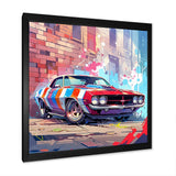 Graffiti Muscle Car I - Transportation Canvas Wall Art