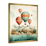 Flower Bouquet In Hot Air Ballon I - Transportation Canvas Wall Art