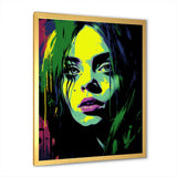 Popart Emerald Eilish Portrait - Abstract Canvas Wall Art