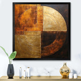 Bronze Brilliance Symetry - Abstract Canvas Wall Art