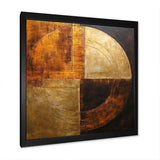 Bronze Brilliance Symetry - Abstract Canvas Wall Art