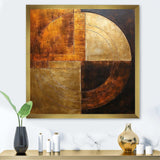 Bronze Brilliance Symetry - Abstract Canvas Wall Art