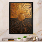 Bronze Brilliance Symetry IV - Abstract Canvas Wall Art