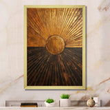 Bronze Brilliance Symetry IV - Abstract Canvas Wall Art