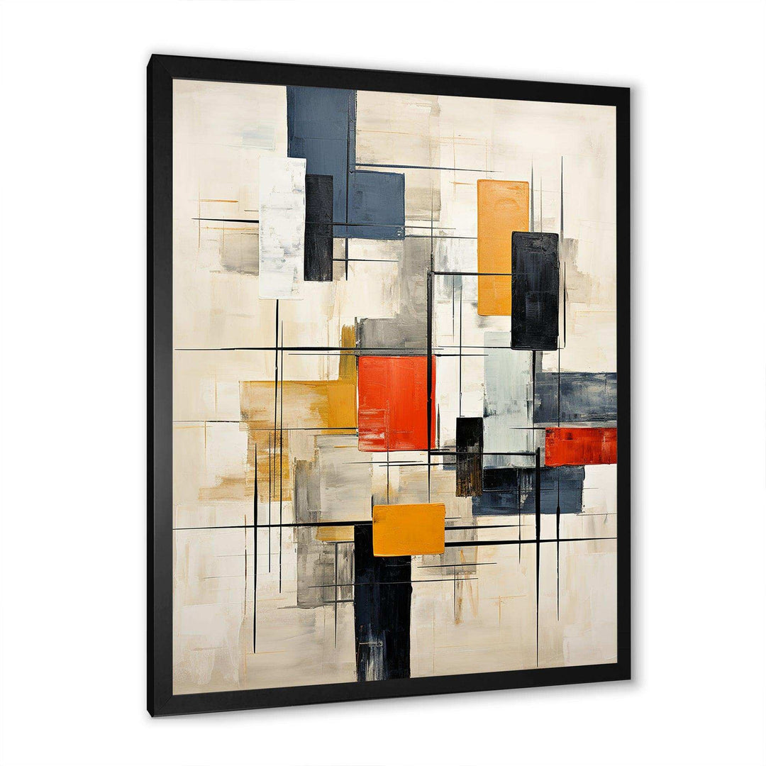Ivory Illusions Abstract Shapes - Abstract Canvas Wall Art