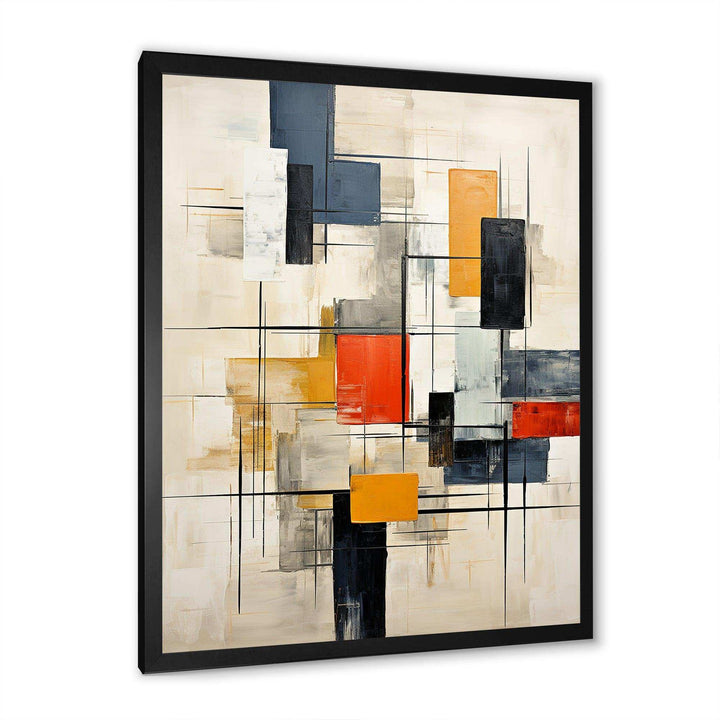Ivory Illusions Abstract Shapes - Abstract Canvas Wall Art