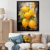 Lemon Loops Abstract Shapes I - Abstract Canvas Wall Art