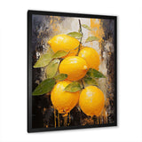 Lemon Loops Abstract Shapes I - Abstract Canvas Wall Art